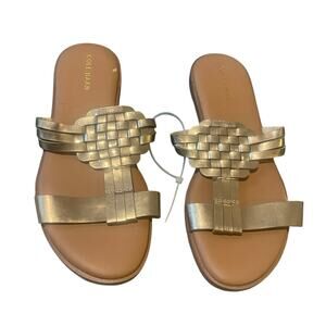 Cole Haan Findra Strippy Gold Sandals Women's Size 5B